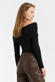 thumbnail: anytime off shoulder top zwart