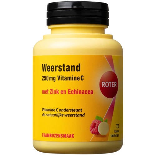 Roter Vitamine C 250 mg Weerstand Framboos - 75 kauwtabletten afbeelding