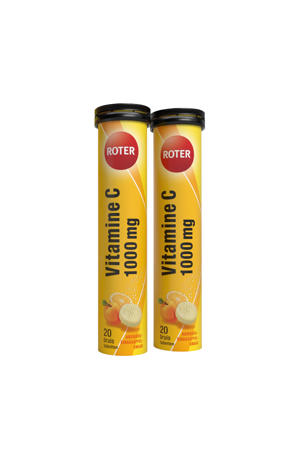 Vitamine C Bruis 1000 mg Abrikoos-Sinaasappel - 40 bruistabletten