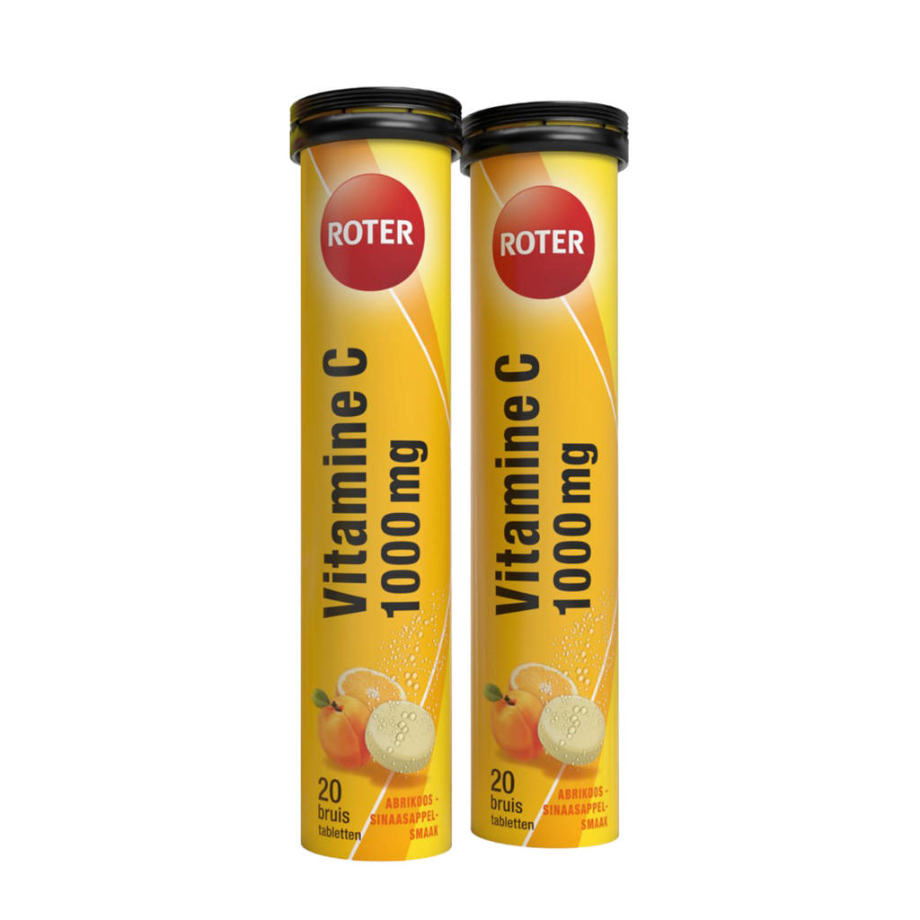 Roter Vitamine C Bruis 1000 mg Abrikoos-Sinaasappel - 40 bruistabletten