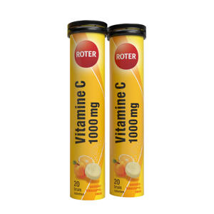 Vitamine C Bruis 1000 mg Abrikoos-Sinaasappel - 40 bruistabletten