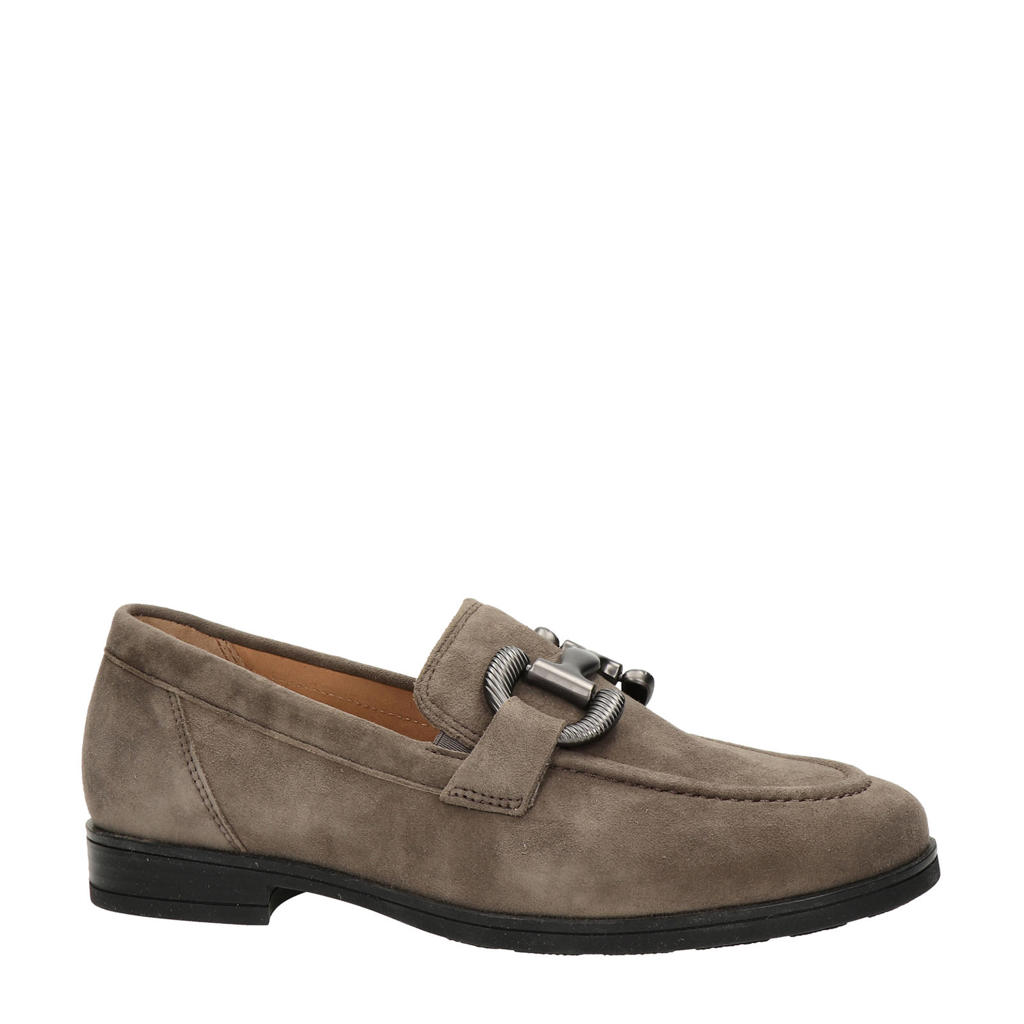 Gabor suede loafers taupe kopen? in huis wehkamp
