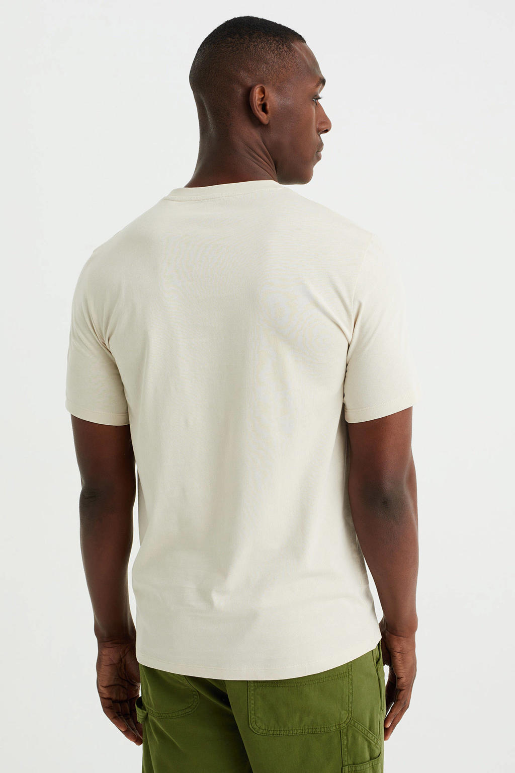 We Fashion Slim Fit T Shirt Met Printopdruk Ecru Wehkamp