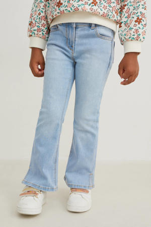 flared jeans light blue denim