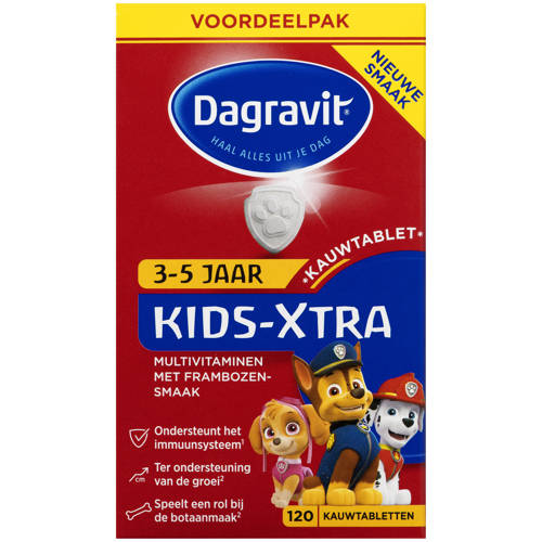 Dagravit Kids-Xtra multivitaminen 3-5 jaar - 120 kauwtabletten