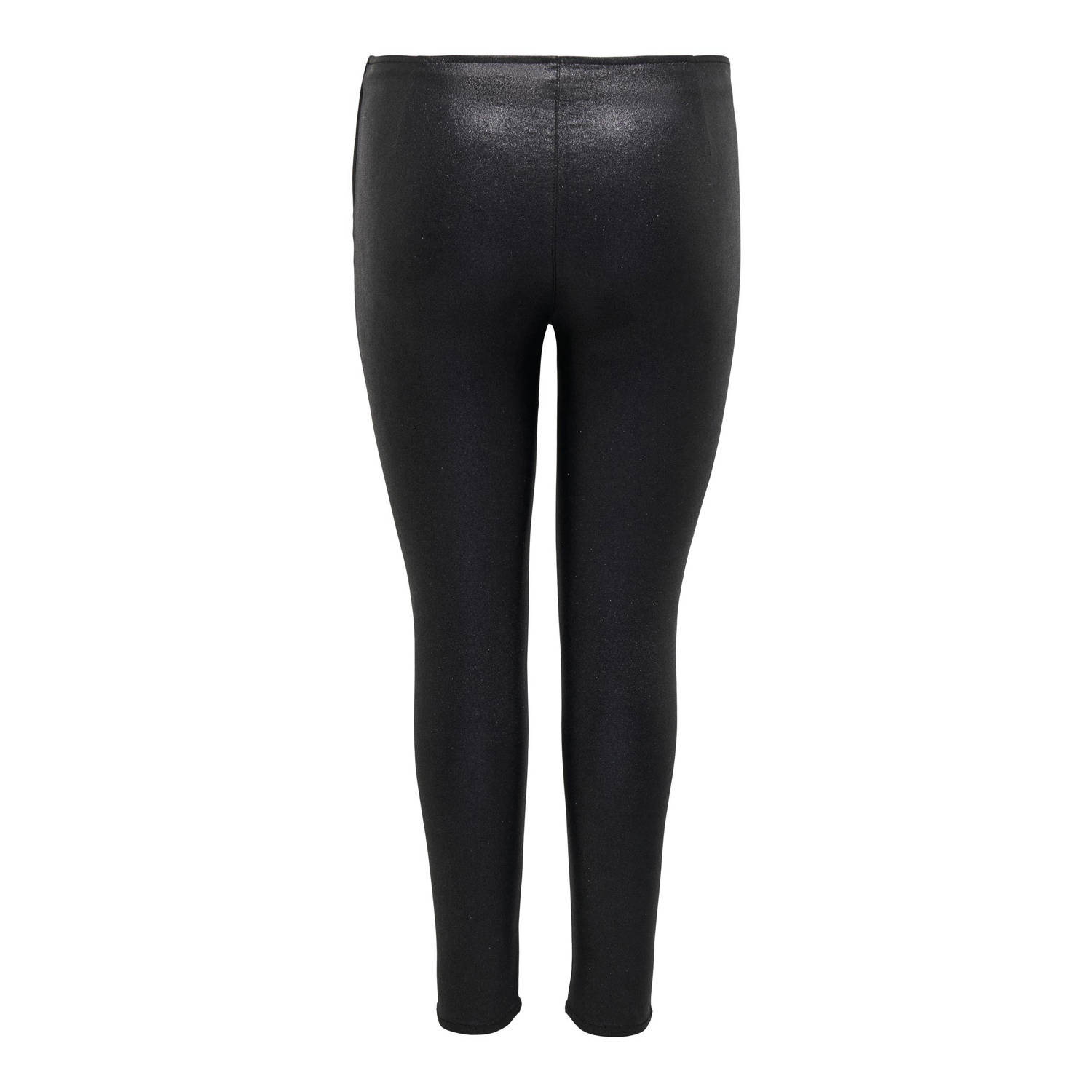 ONLY CARMAKOMA coated high waist skinny broek CARKARLY zwart