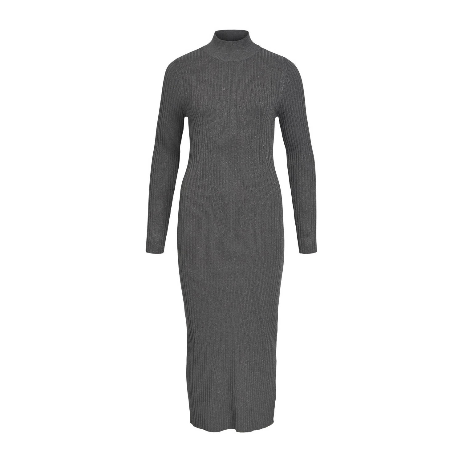 OBJECT Dames Jurken Objrike L s Knit Dress 129 Grijs