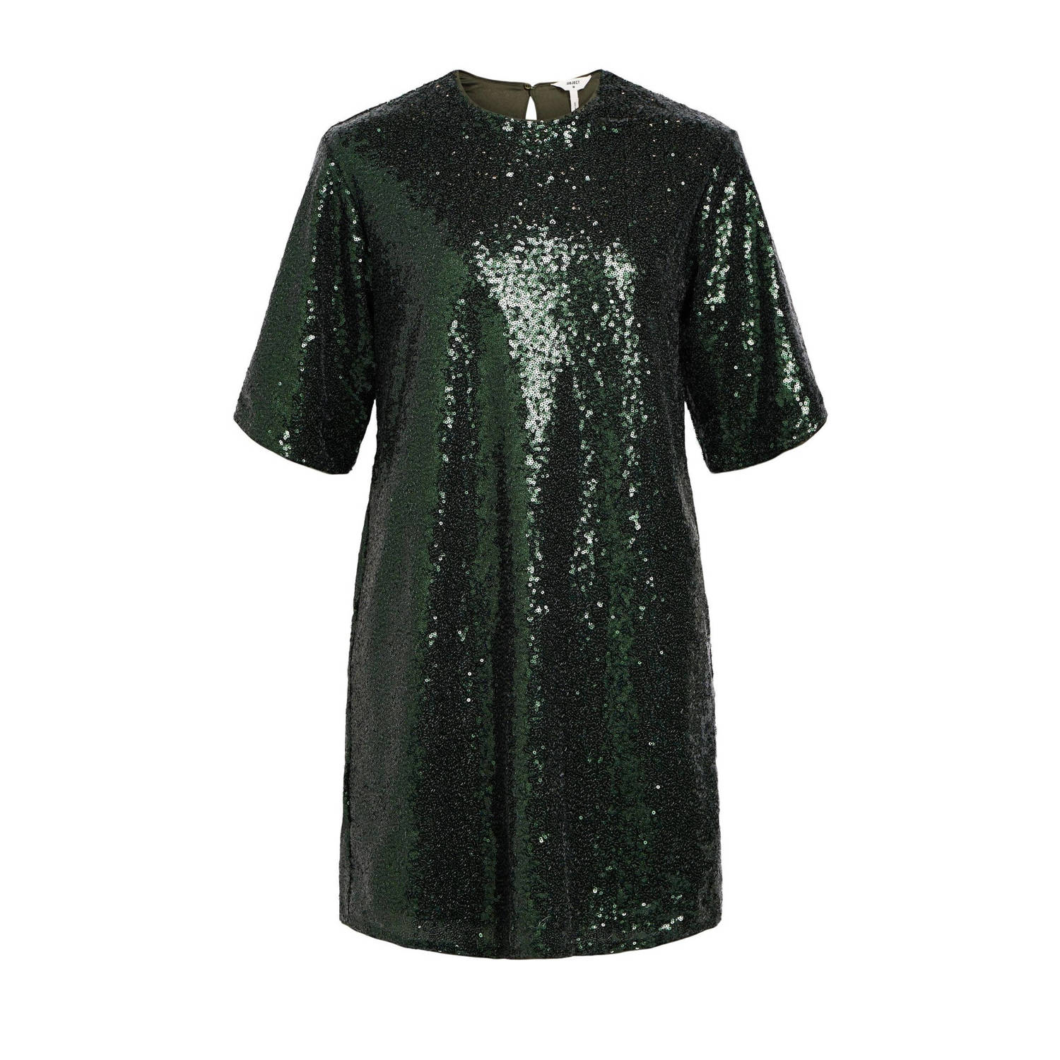 OBJECT jurk OBJKARINA met pailletten groen