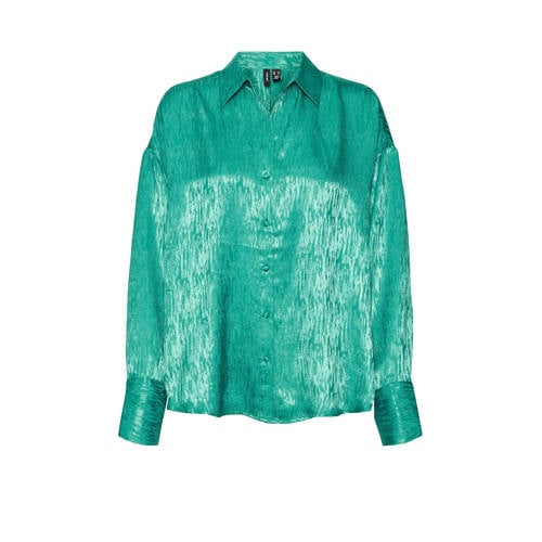 VERO MODA blouse VMSINA van gerecycled polyester groen
