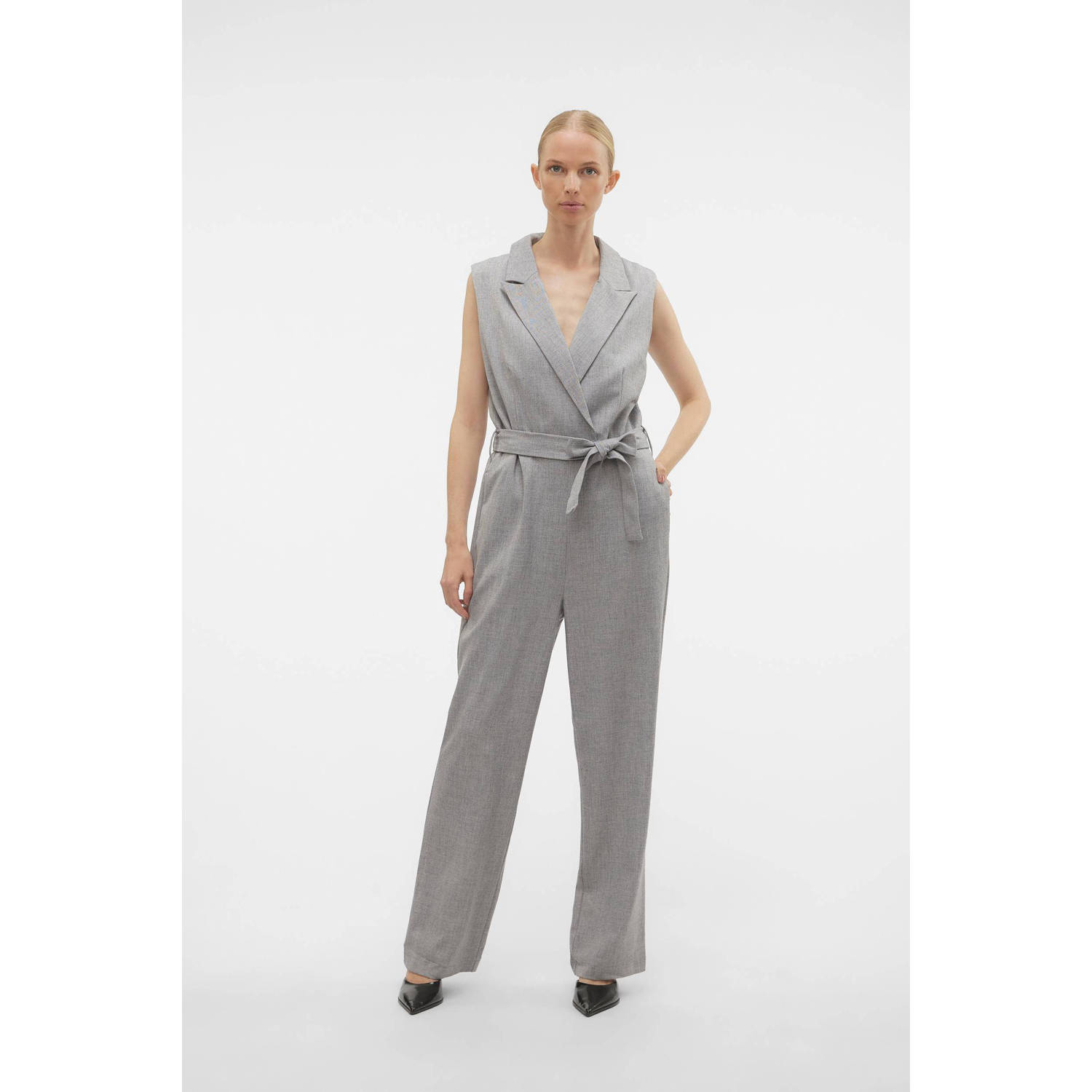 VERO MODA gemêleerde jumpsuit VMYOLANDA grijs