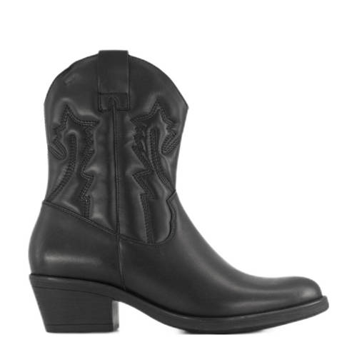 Oxmox leren cowboylaarzen zwart afbeelding