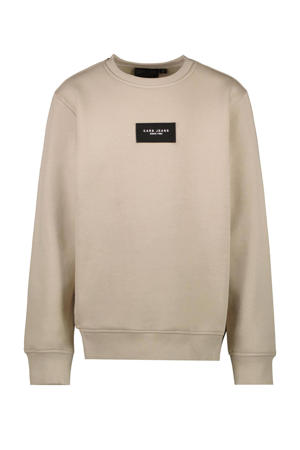 sweater RIVERO met logo beige