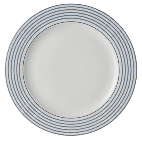 Laura Ashley Blueprint Collectables dinerbord 30 cm Candy Stripe - Blauw - Wit