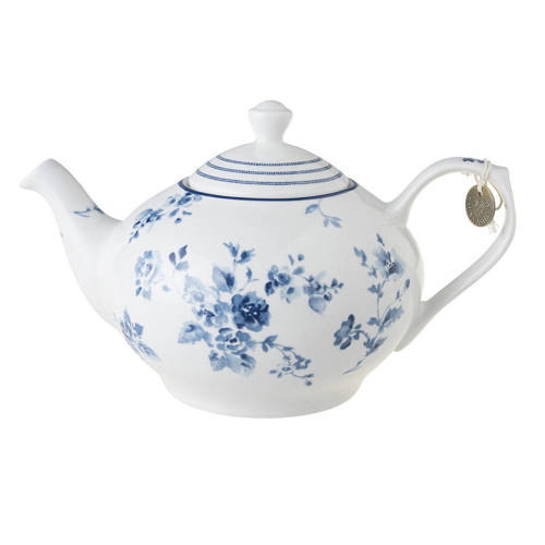 Laura Ashley theepot Blueprint Collectables 1,6l - Blauw - Wit