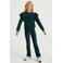 WE Fashion velours flared broek donkergroen