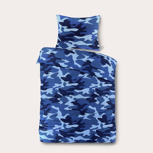 NOUS Kids katoenen dekbedovertrek kinderbed (120x150 cm) - Blauw