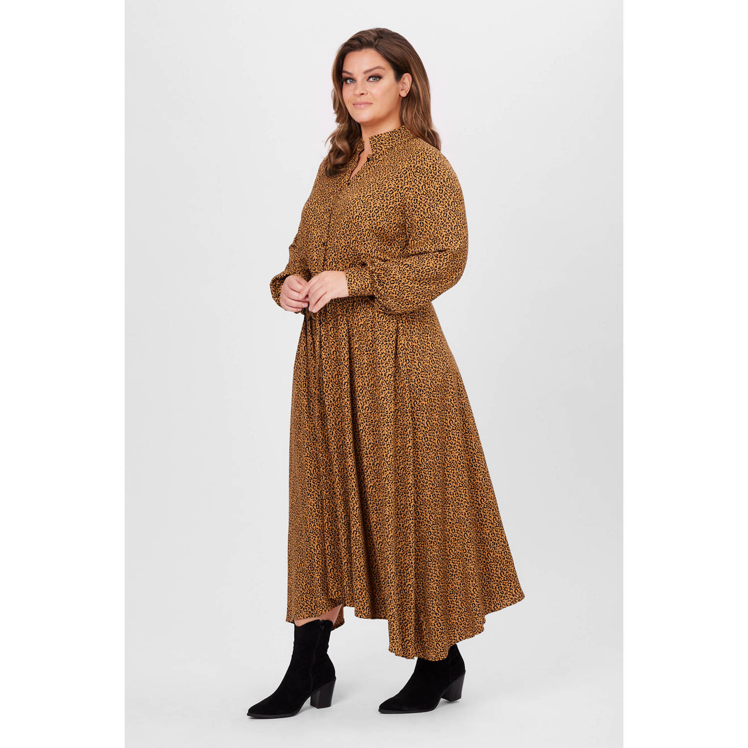Miljuschka by Wehkamp blousejurk met panterprint