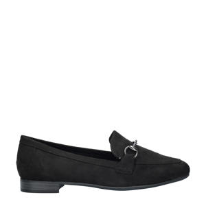 suède loafers zwart