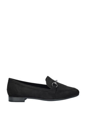 suède loafers zwart