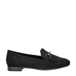 suède loafers zwart