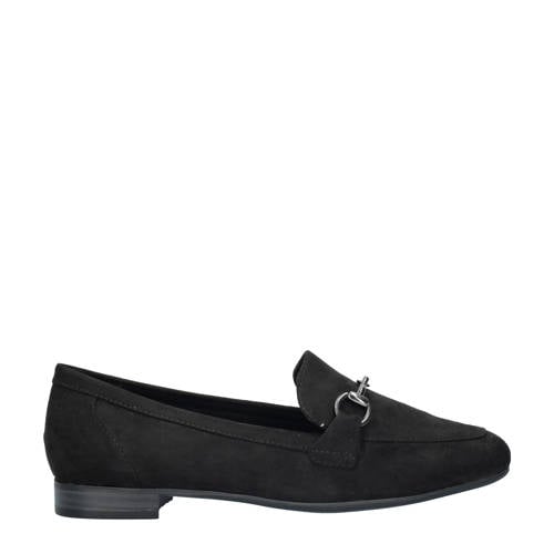 Marco Tozzi suède loafers zwart afbeelding