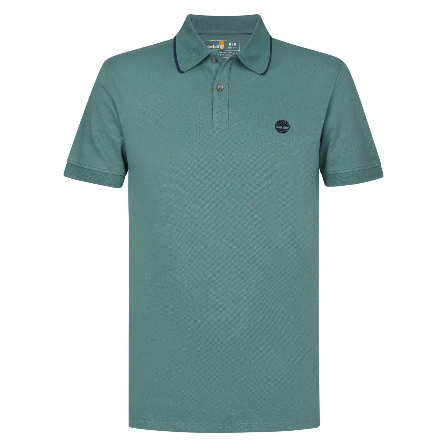 Timberland polo met logo blauwgroen