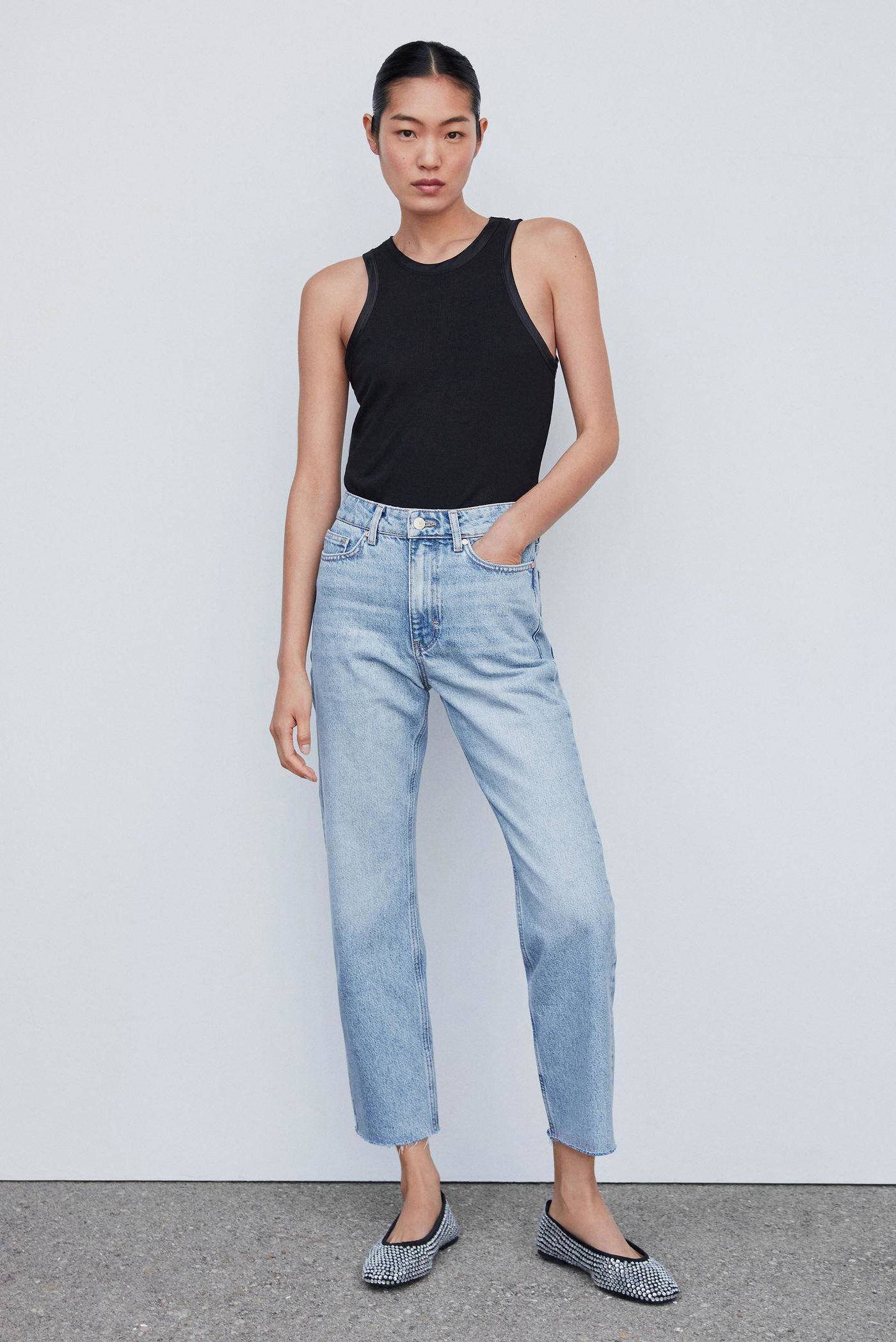 Mom jeans light deals blue