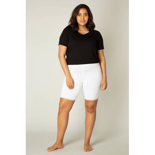 Base Level Curvy cycling short Ava zwart/nude - set van 2 afbeelding