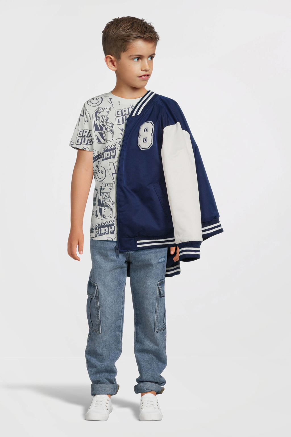 Me & My Monkey baseball jacket Paul navy