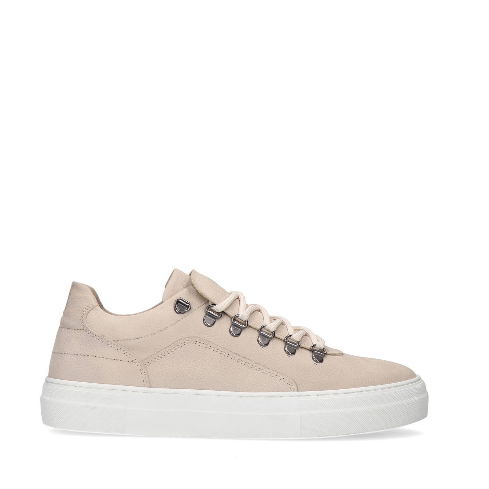 Manfield nubuck sneakers beige wehkamp