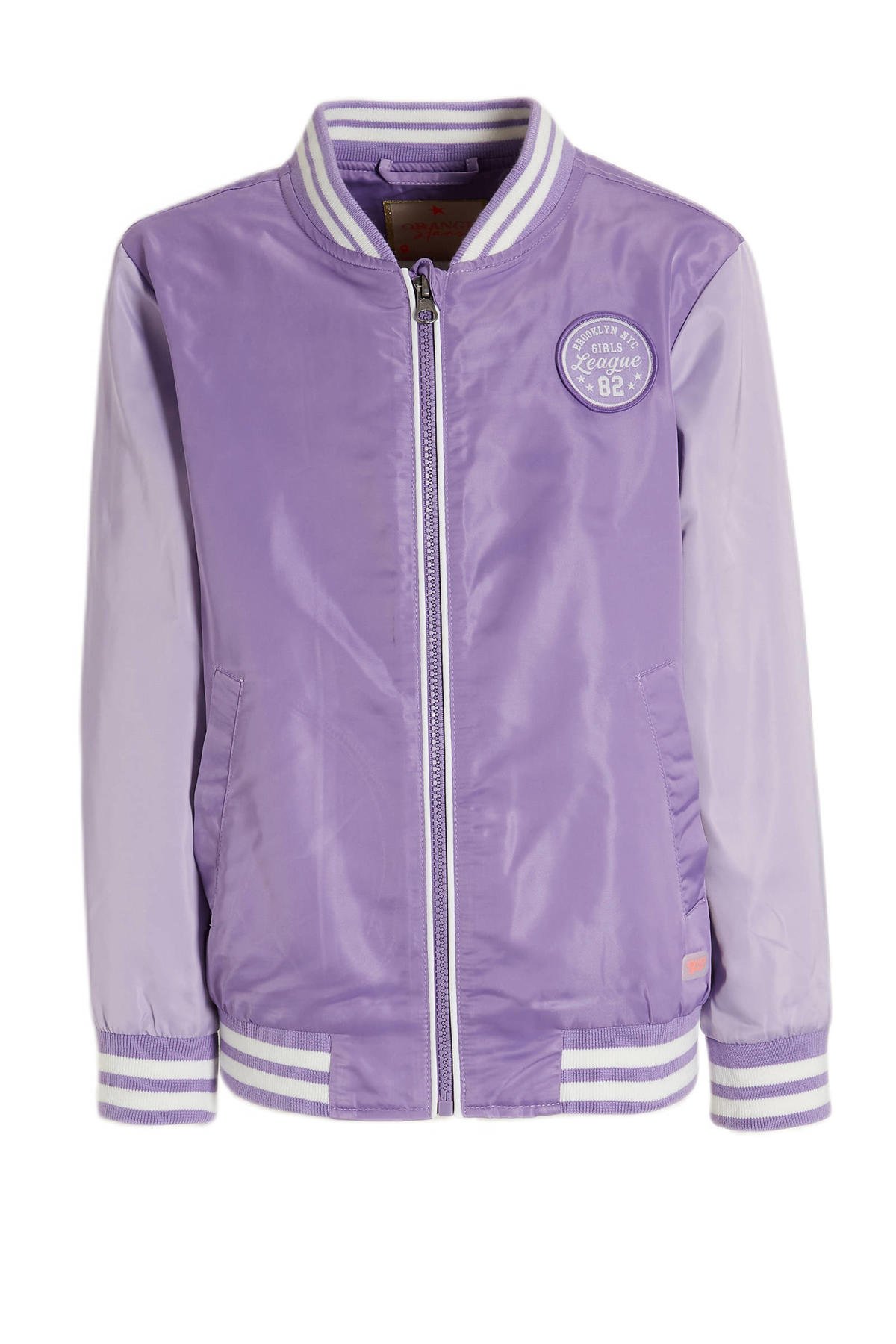 Orange Stars baseball jacket Pamela paars wehkamp