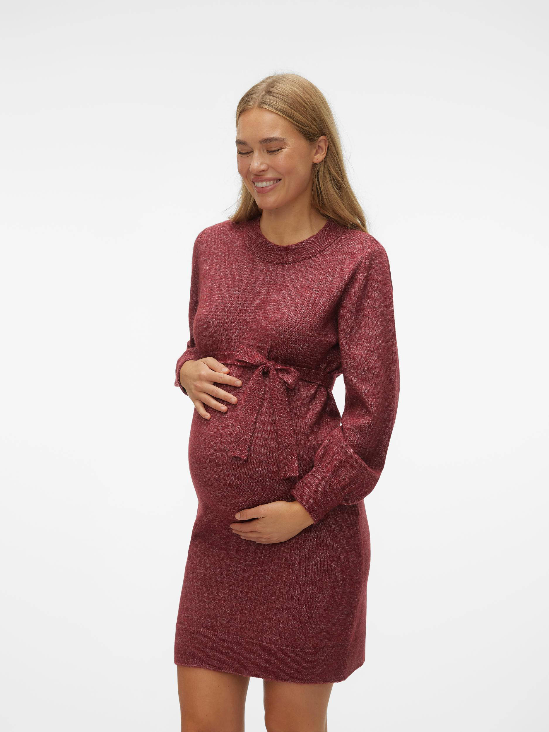 MAMALICIOUS gemA leerde zwangerschapsjurk MLNEWANNE van polyester donkerrood wehkamp