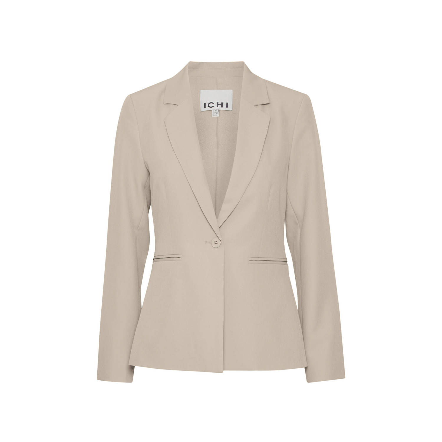 ICHI rechtvallende blazer IHLEXI beige