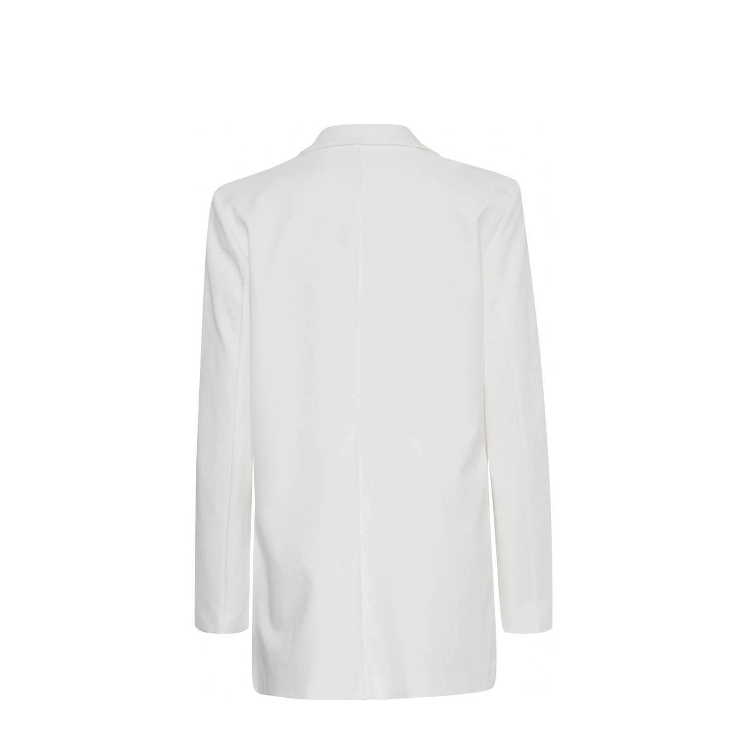 ICHI oversized blazer IHKATE van gerecycled polyester wit