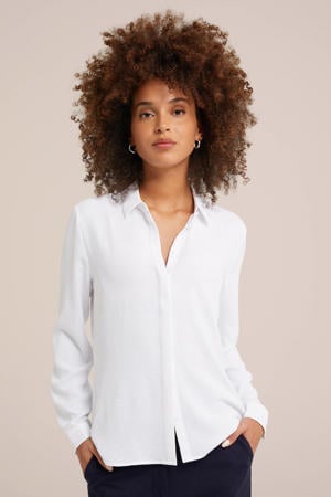 blouse van polyester wit