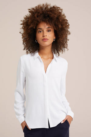 blouse van polyester wit