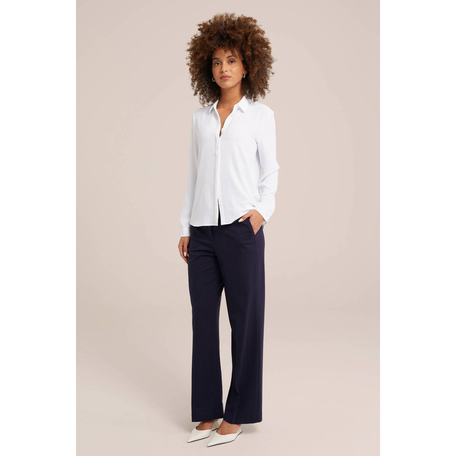 WE Fashion blouse van polyester wit