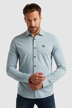 regular fit overhemd met all over print lichtblauw