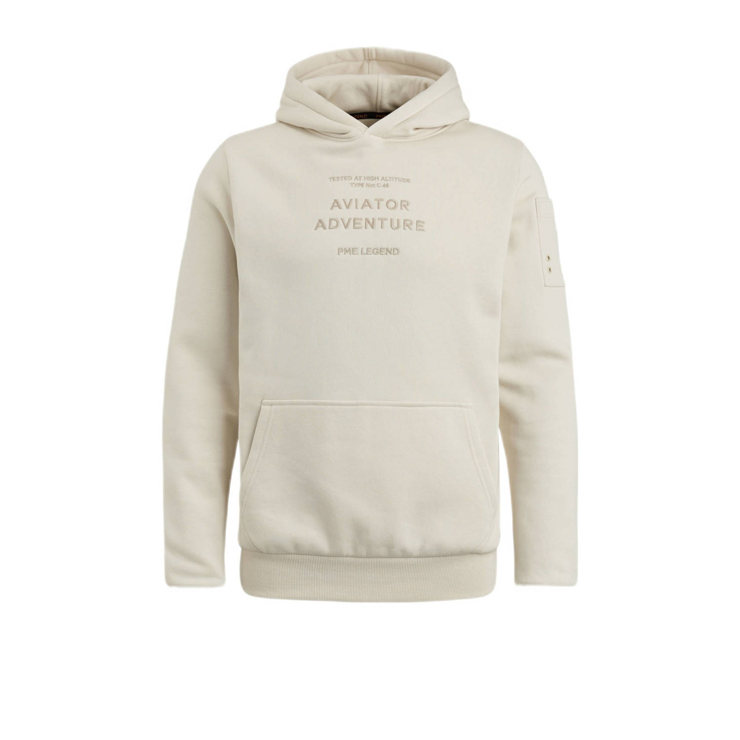 PME Legend Zachte Terry Geborstelde Hoodie Beige Heren