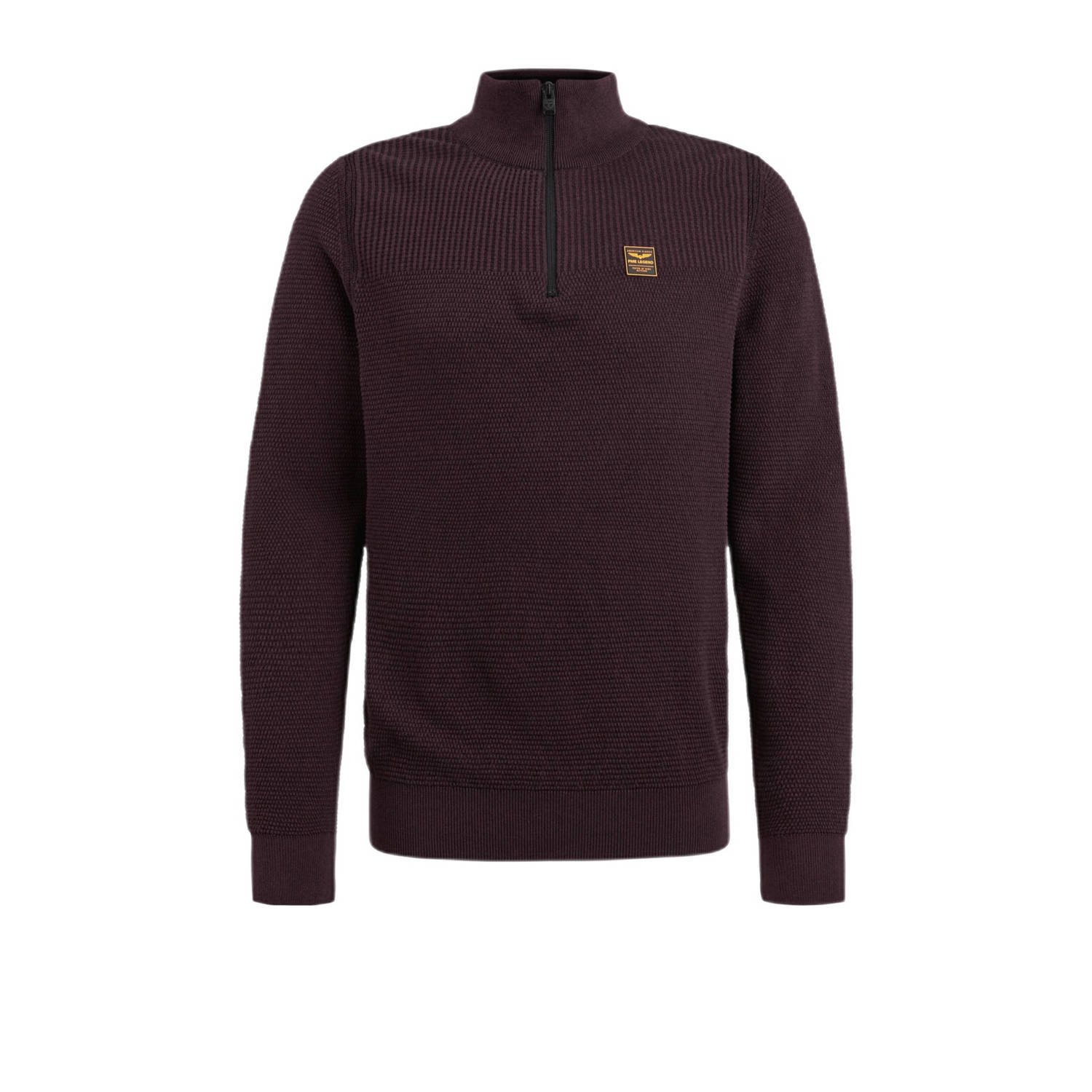 PME Legend Katoenen half zip trui Brown Heren