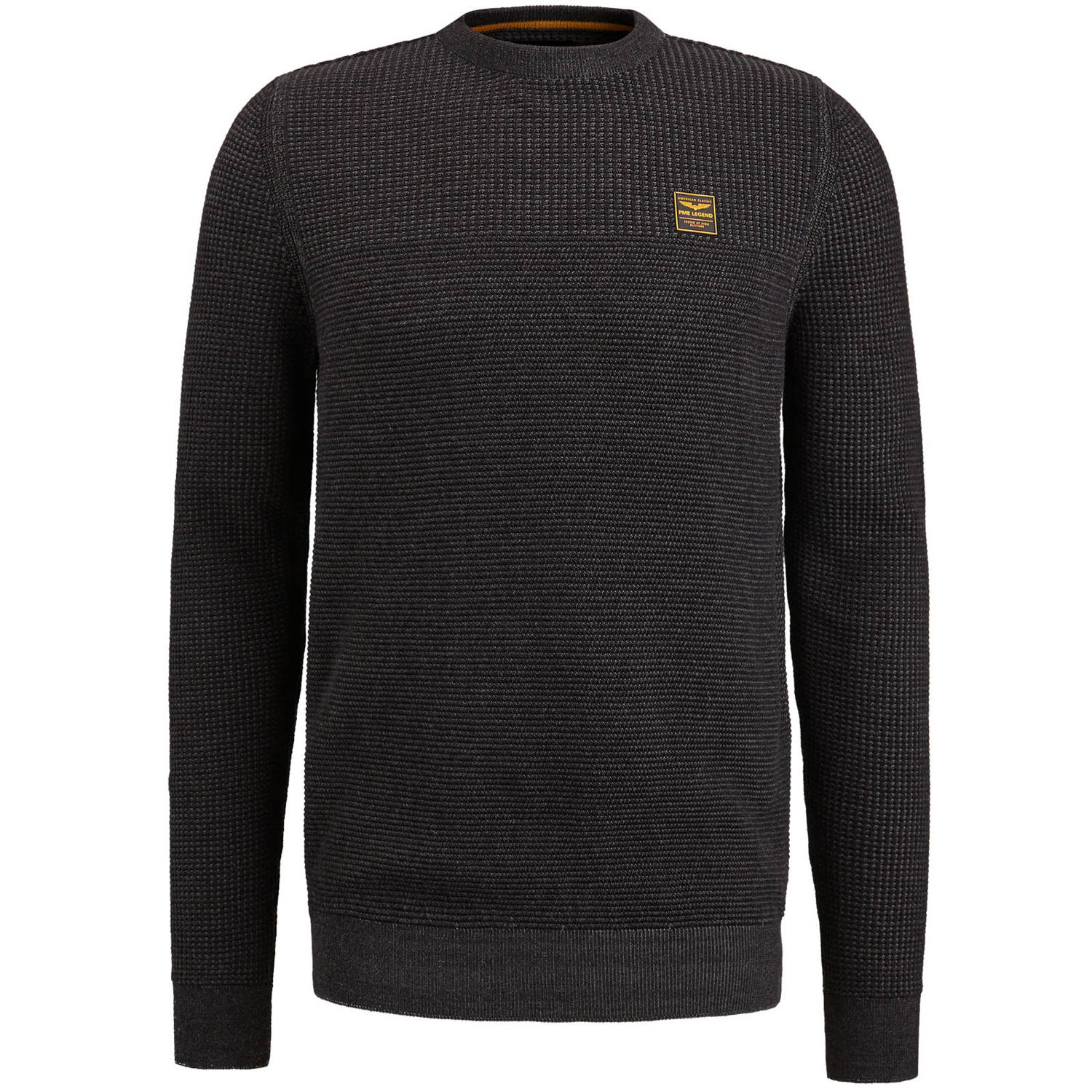 PME LEGEND Heren Truien & Vesten Crewneck Cotton Plated Donkergrijs