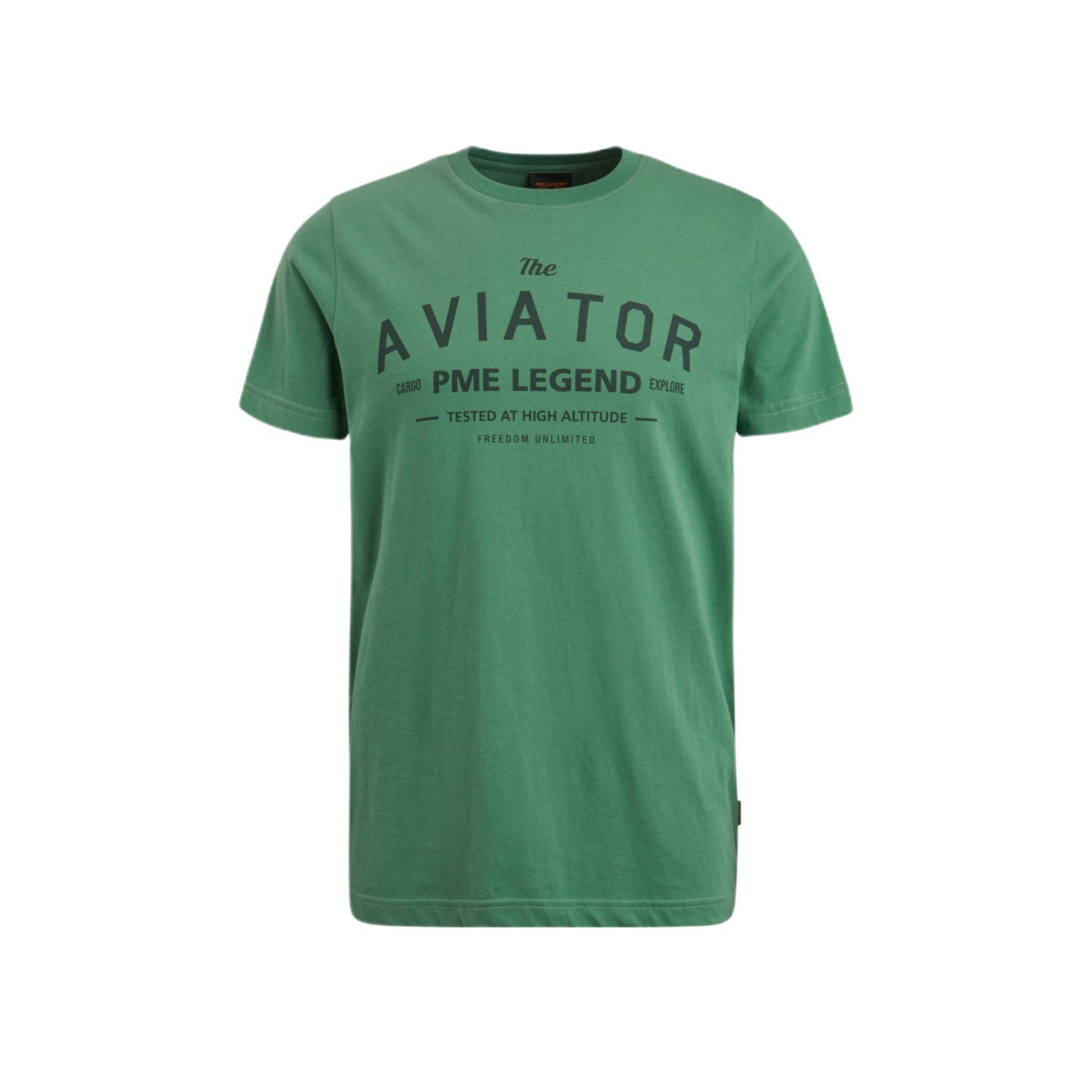 PME Legend regular fit T-shirt met printopdruk groen