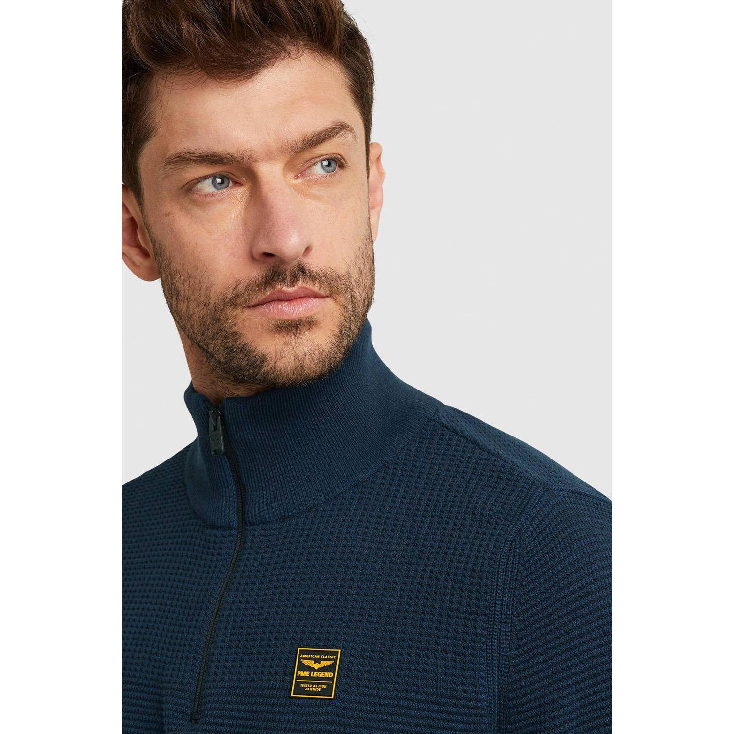 PME Legend trui met logo donkerblauw