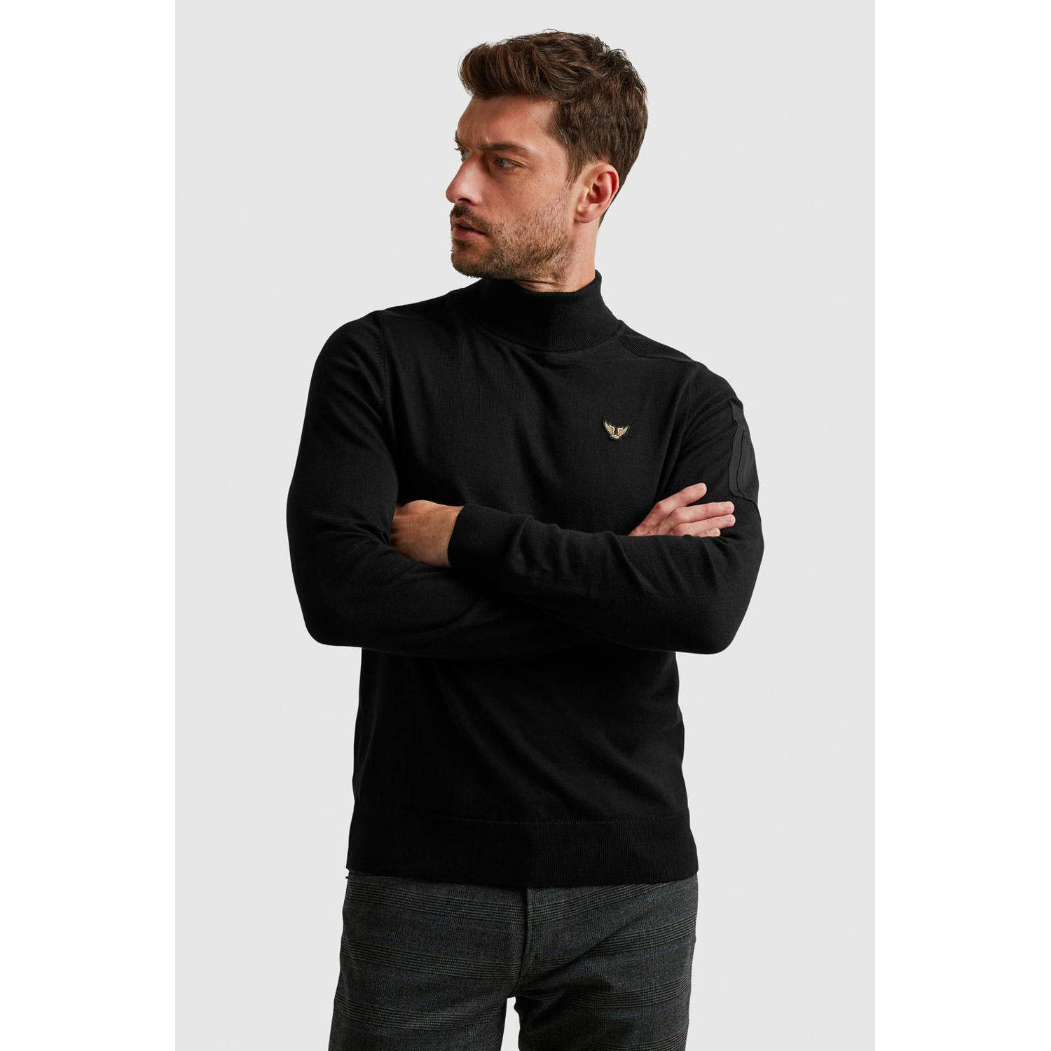 PME LEGEND Heren Truien & Vesten Turtleneck Cotton Elite Knit Zwart