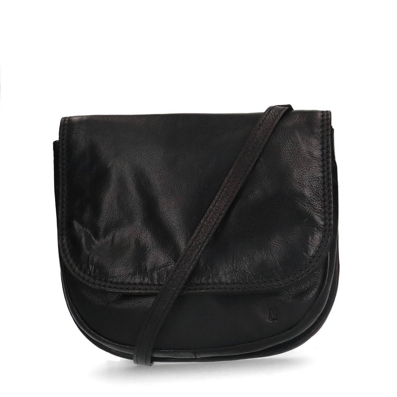 Manfield leren crossbody tas