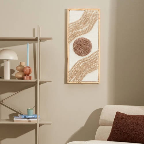 NOUS Living wanddecoratie (84x34 cm) - naturel/beige