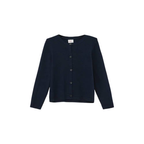 s.Oliver fijngebreid vest donkerblauw afbeelding