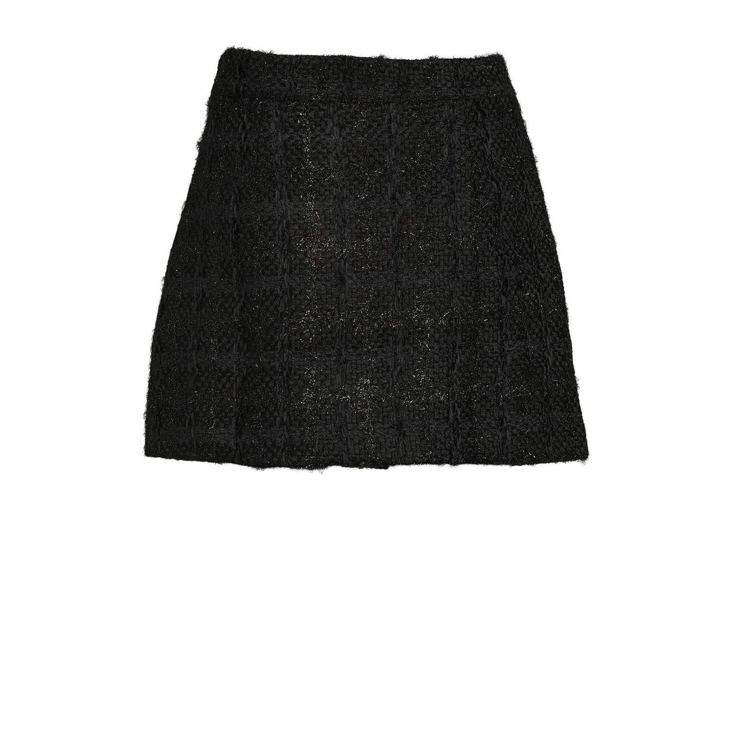 Aaiko rok LELA met wol en textuur zwart