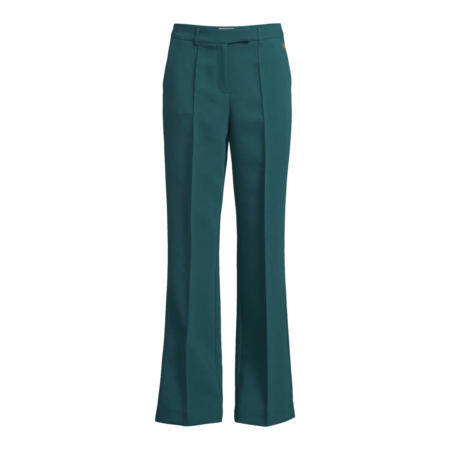 Aaiko straight fit pantalon van gerecycled polyester petrol