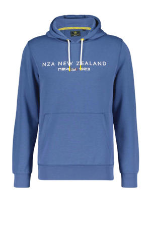 hoodie Whakapapa met logo lead blue